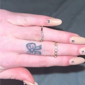 Gold knuckle ring set